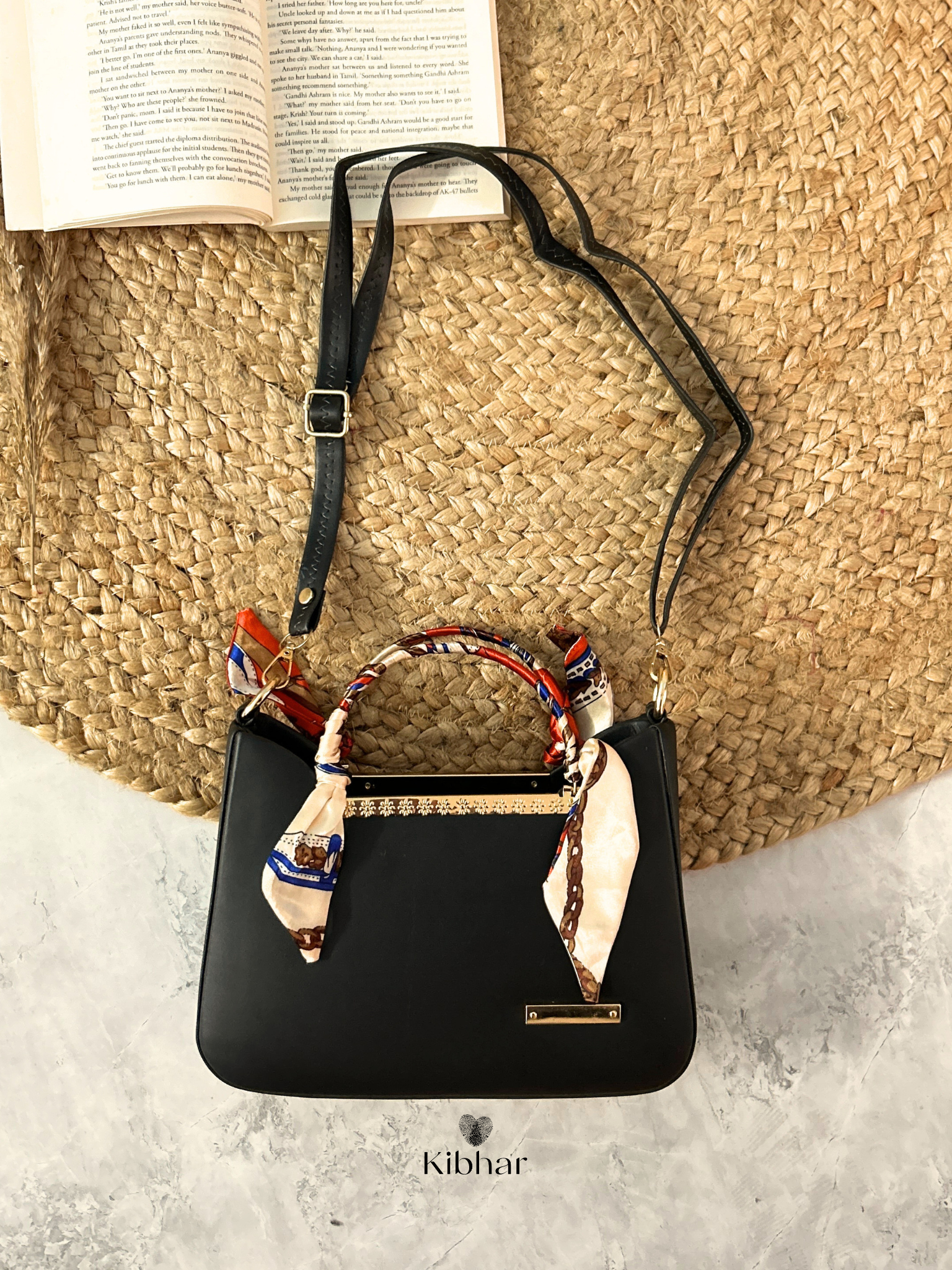 Twilly Scarf Black Bag