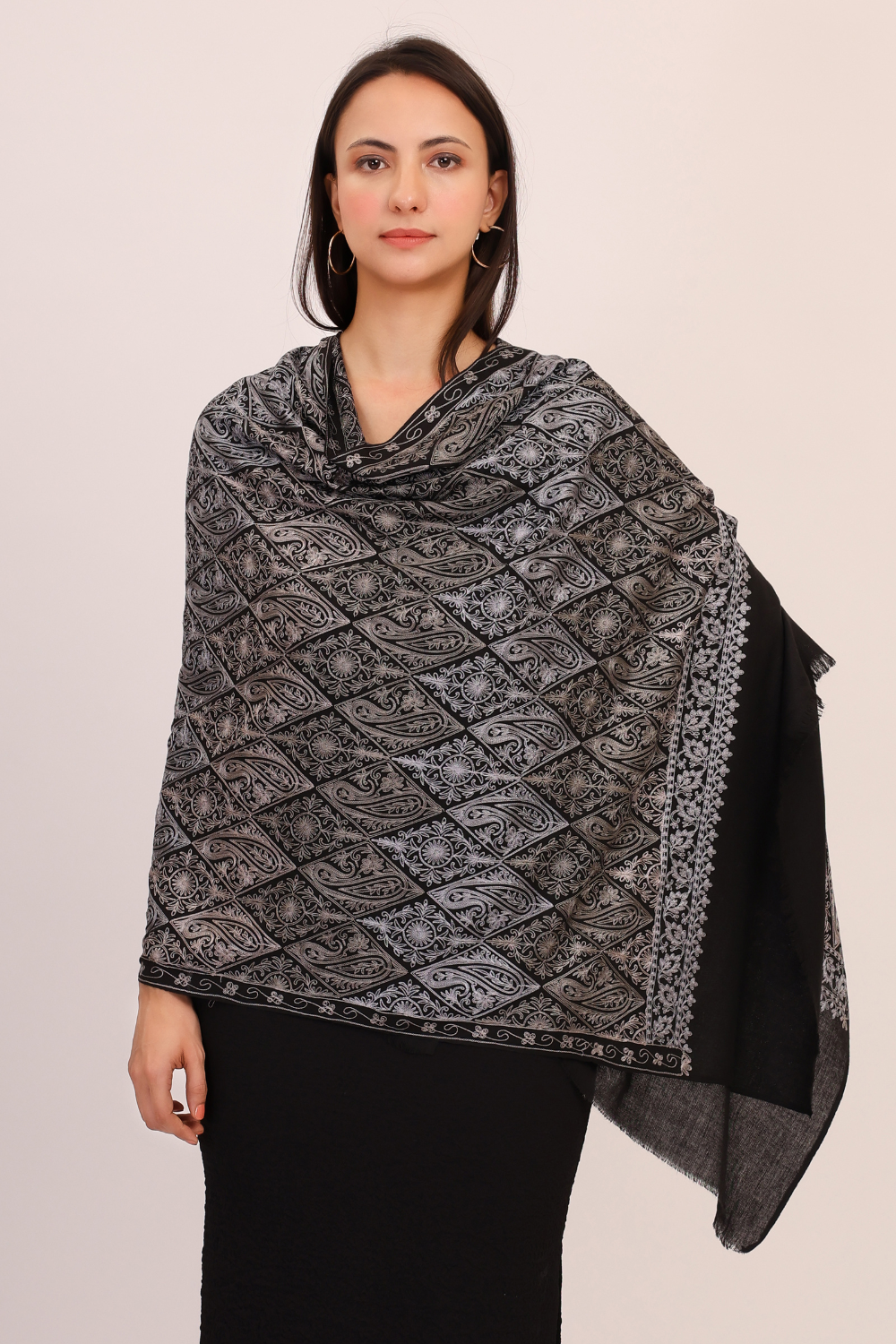 Moonlit Paisley Pashmina Stole