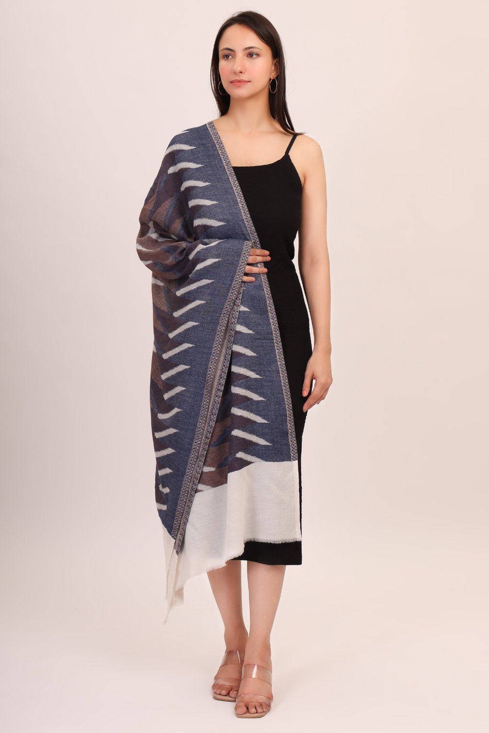 Geo Weave Cashmere Stole (Unisex)