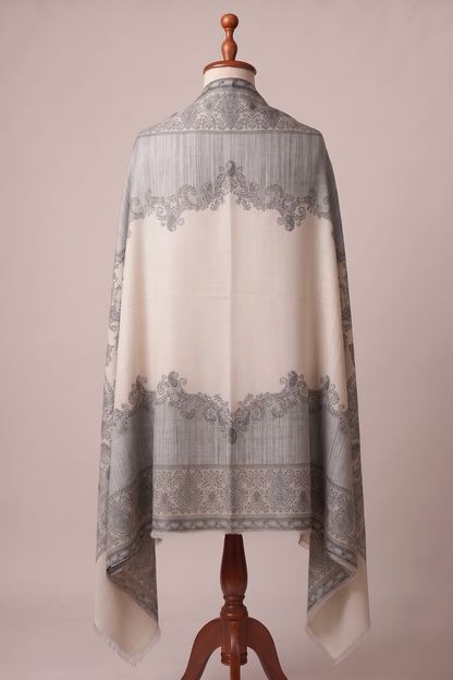 Mehfil Paisley Jaal Woven Semi Pashmina Stole