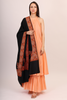 Rich embroidered  Pashmina shawl-black (Unisex)