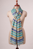 Fine wool Zari self texture stole- blue
