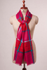 Natural Cashmere check self texture stole