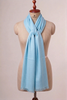 Natural Cashmere stole - Sky Blue