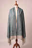Buta Paisley Jamawar Weaved Pashmina Stole- Teal