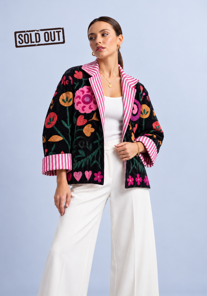 Petal Poetry Embroidered Suzani Jacket