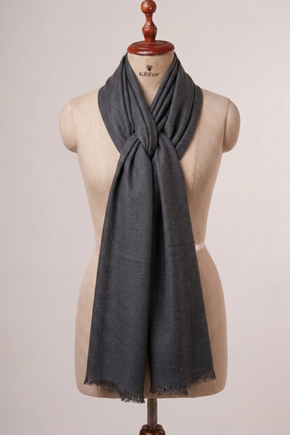 Natural Cashmere stole - Grey