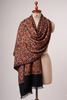 Elegant Floral Embroidered Pashmina Stole-black