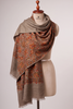 Elegant Floral Embroidered Pashmina Stole- beige