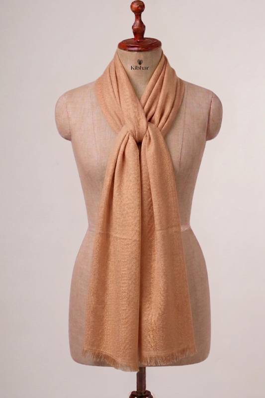 Natural Cashmere stole - Caramel