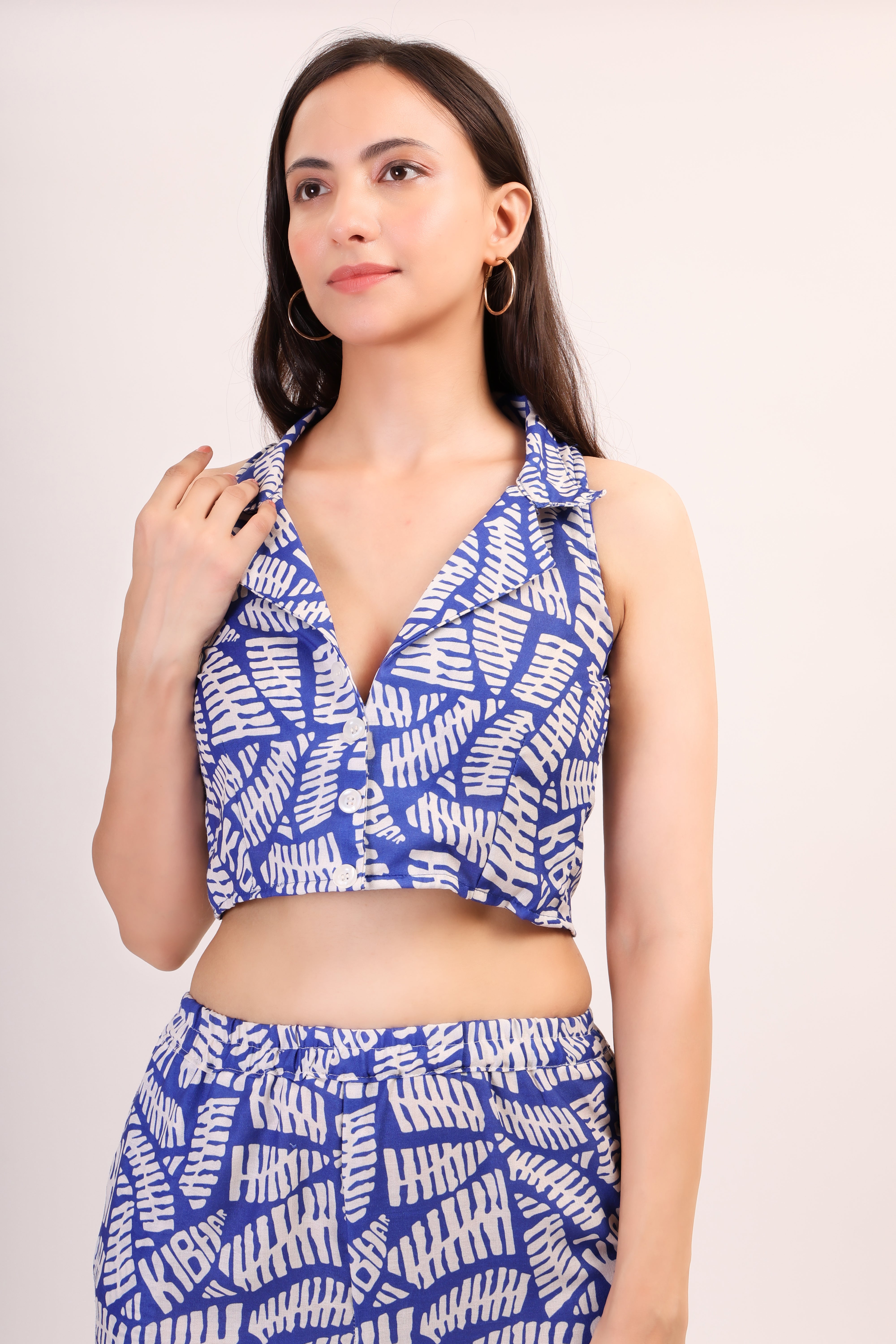 Lapis Midriff  Co-ord