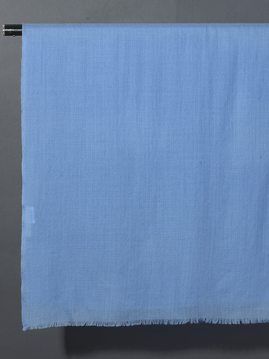 Natural Cashmere stole - ocean blue