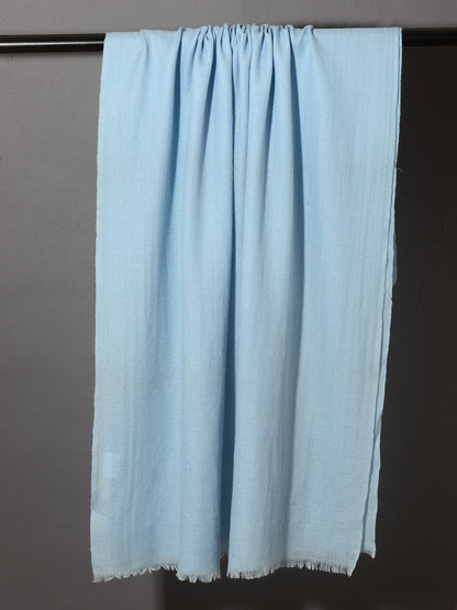 Natural Cashmere stole - Sky Blue