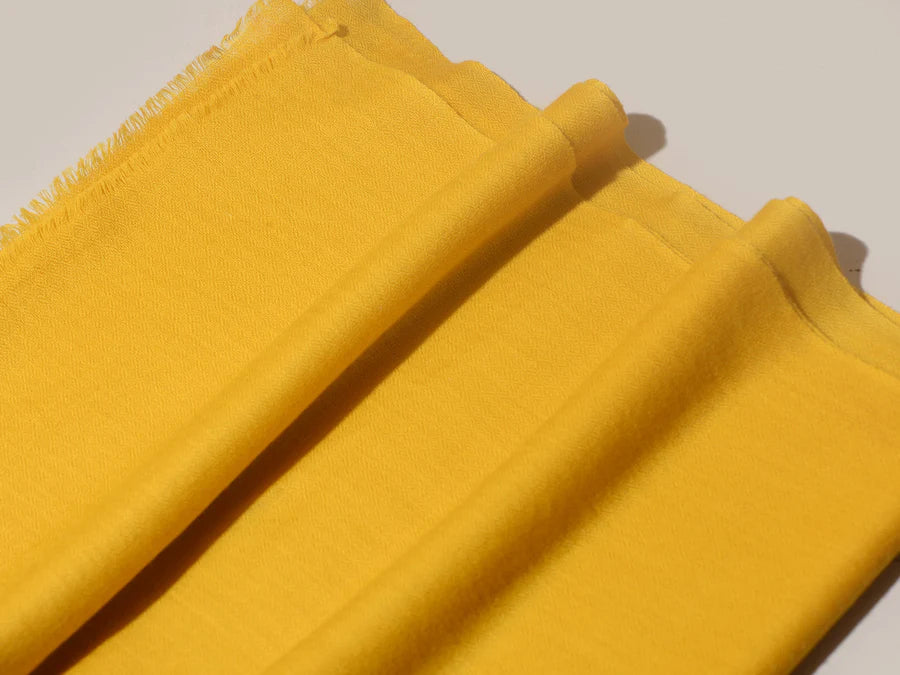 Natural Cashmere stole - Ladoo Yellow