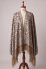 Nalki Floral Jaal Embroidered Semi Pashmina Stole