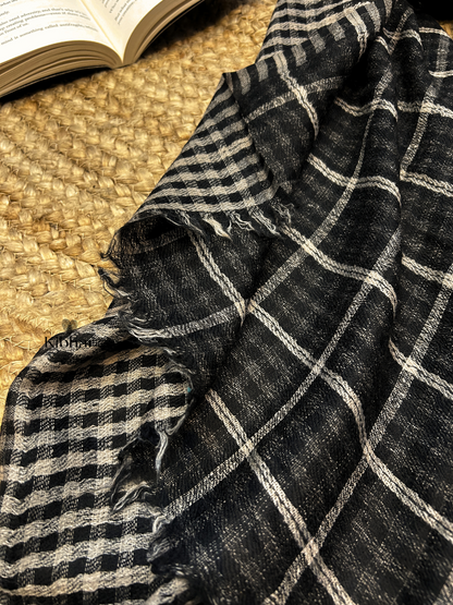 Natural Cashmere self texture stole