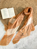Orange & Cream Pure fine wool Stole