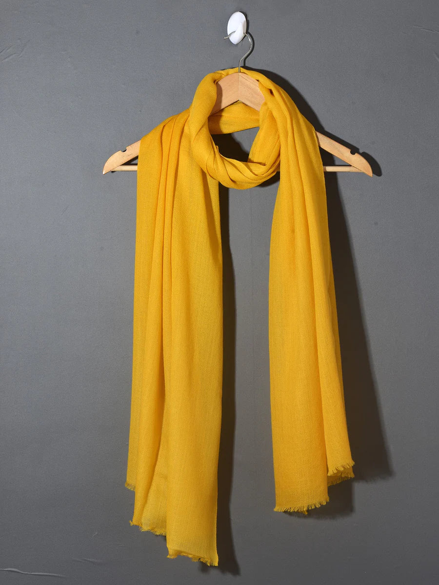 Natural Cashmere stole - Ladoo Yellow